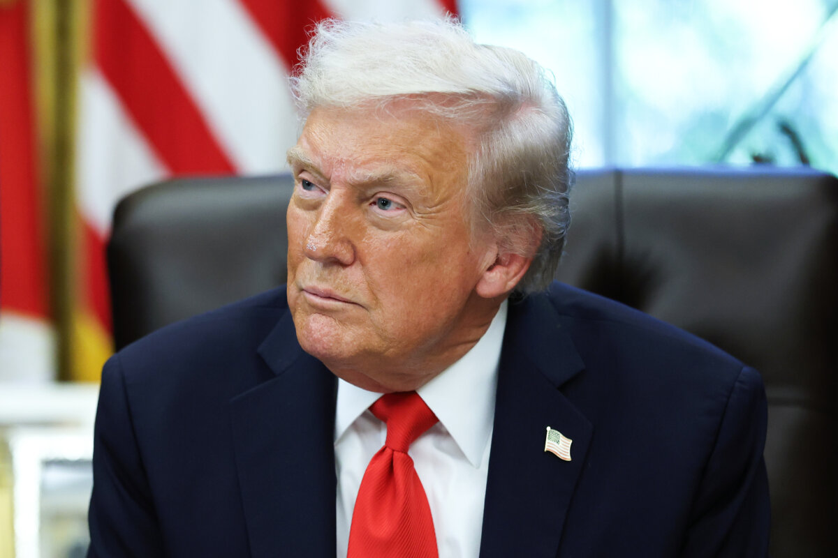 President Donald Trump in the Oval Office of the White House in Washington, DC, on Oct. 21, 2025. (Anna Moneymaker/Getty Images)