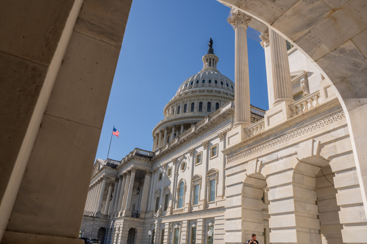 The U.S. Capitol building during the government shutfown in Washington on Oct. 22, 2025. (Madalina Kilroy/The Epoch Times)
