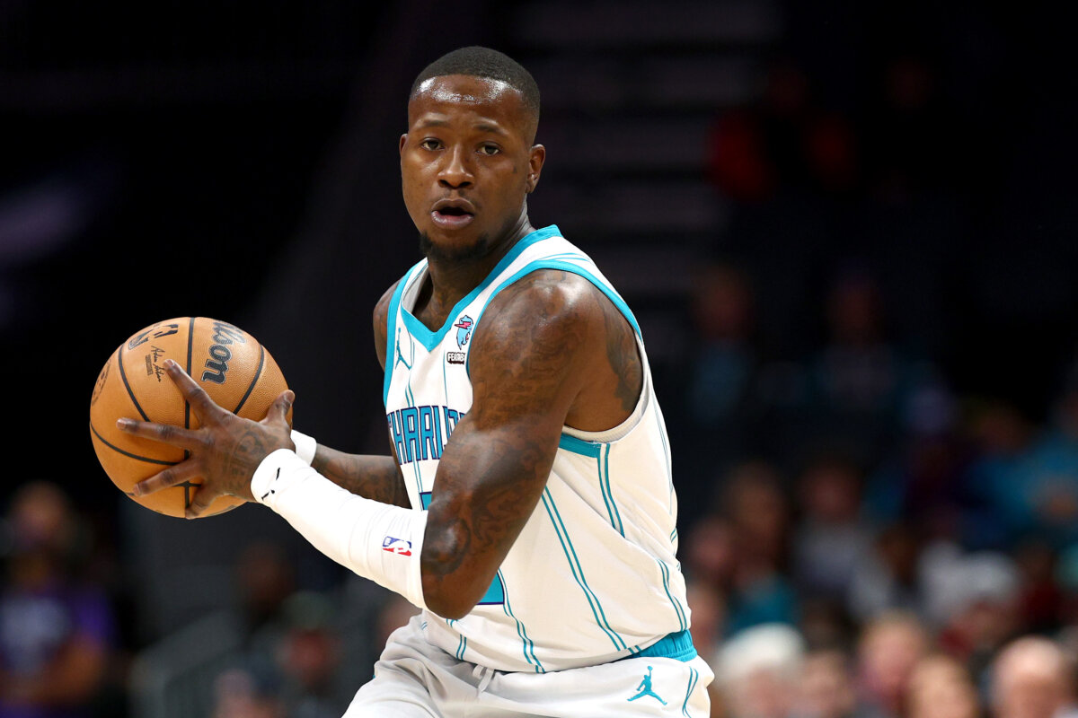 Terry Rozier participates in an NBA game as a player for the Charlotte Hornets, in this file photo. (Jared C. Tilton/Getty Images)