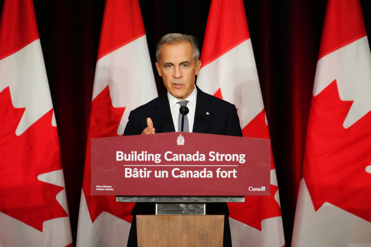 Prime Minister Mark Carney makes a live address on Canada's plan to build a stronger economy in advance of the 2025 budget, at the University of Ottawa on Oct. 22, 2025. (The Canadian Press/Sean Kilpatrick)