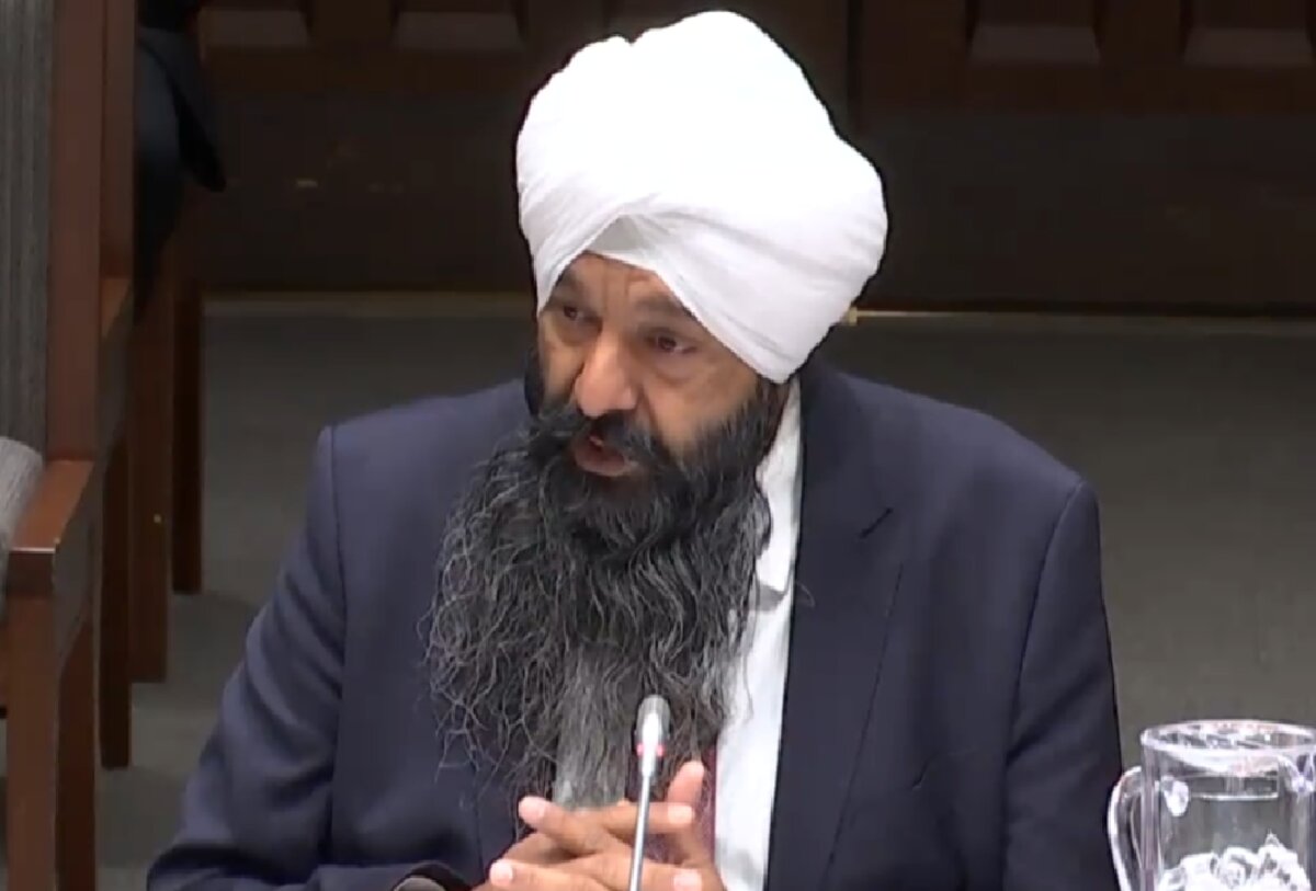 Secretary of State for International Development Randeep Sarai testifies before the House Committee on Foreign Affairs and International Development in Ottawa on Oct. 28, 2025. (House of Commons/Screenshot by The Epoch Times)