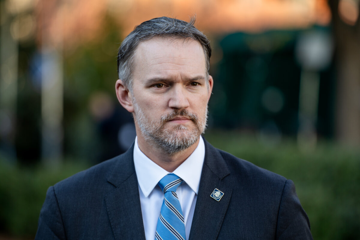 Jamieson Greer, the U.S. Trade Representative, speaks to reporters at the White House on Oct. 30, 2025. (Madalina Kilroy/The Epoch Times)