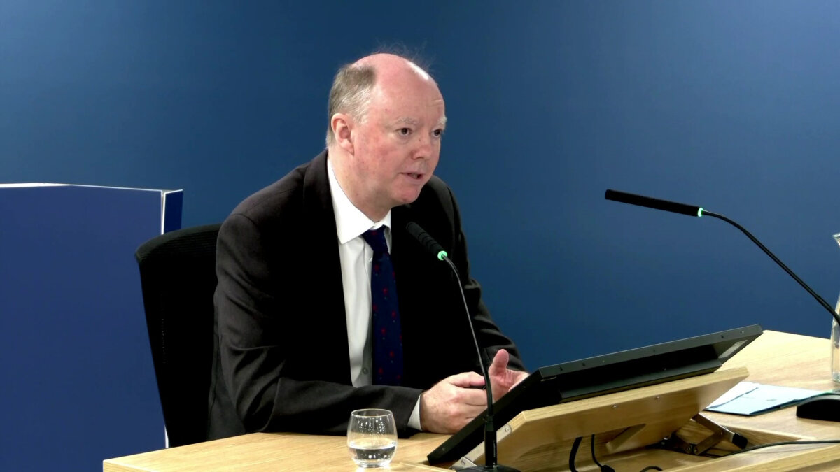 Professor Sir Chris Whitty gave evidence to the Covid-19 inquiry about the impact of the pandemic on children and young people (UK Covid-19 Inquiry/PA)
