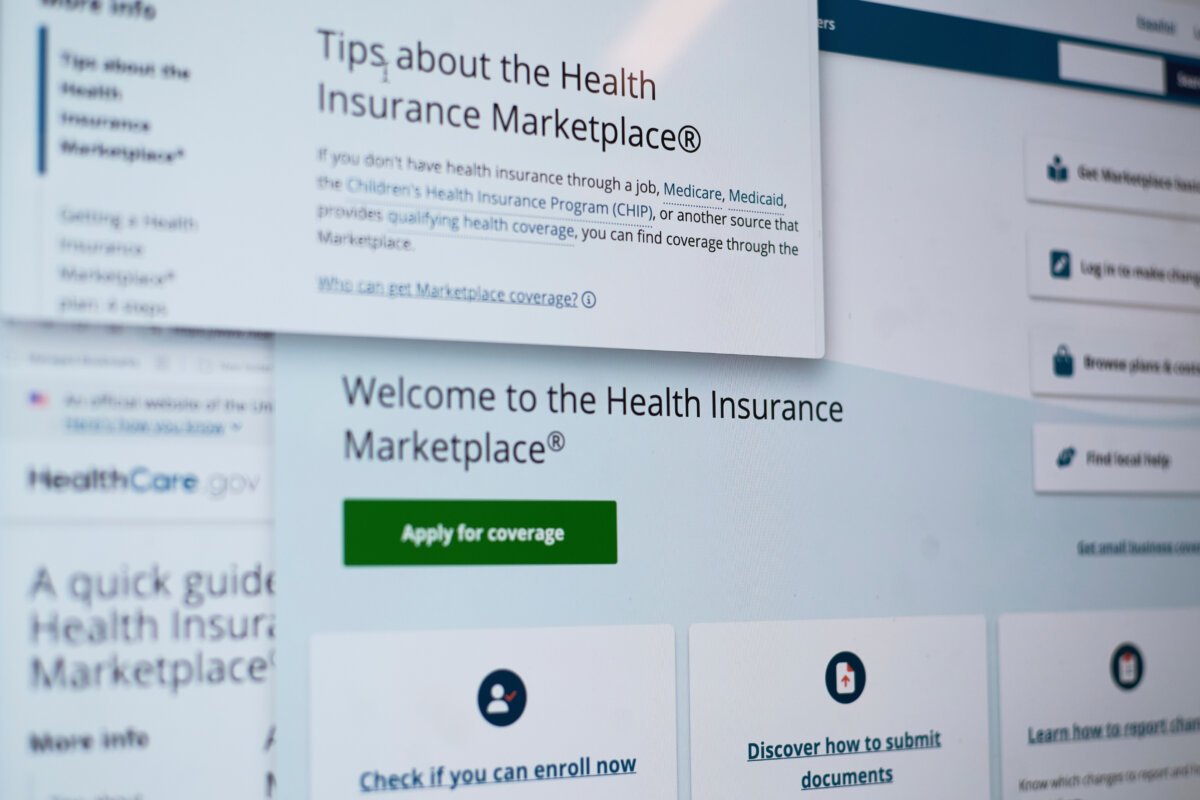 Pages from the U.S. Affordable Care Act health insurance website healthcare.gov on a computer screen in New York on Aug. 19, 2025. (AP Photo/Patrick Sison, File)