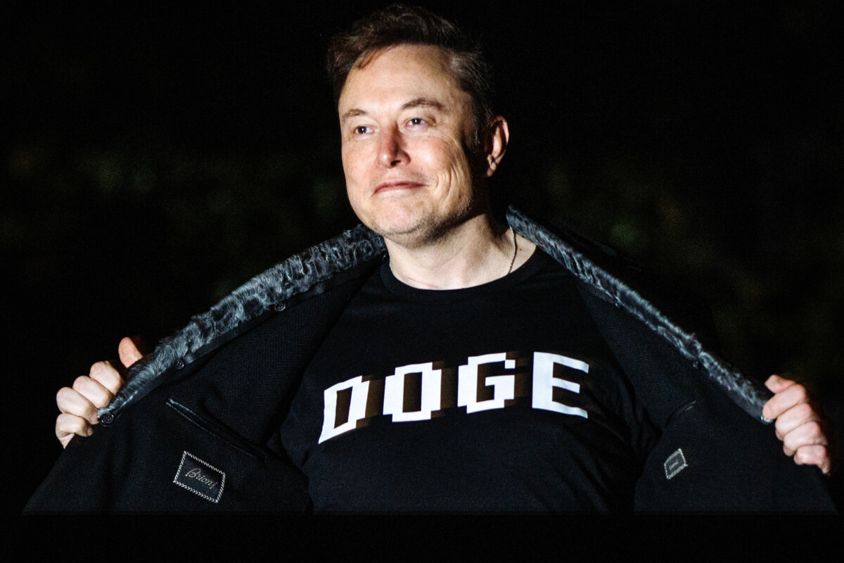 Elon Musk on the South Lawn of the White House in Washington on March 9, 2025. (Samuel Corum/Getty Images)