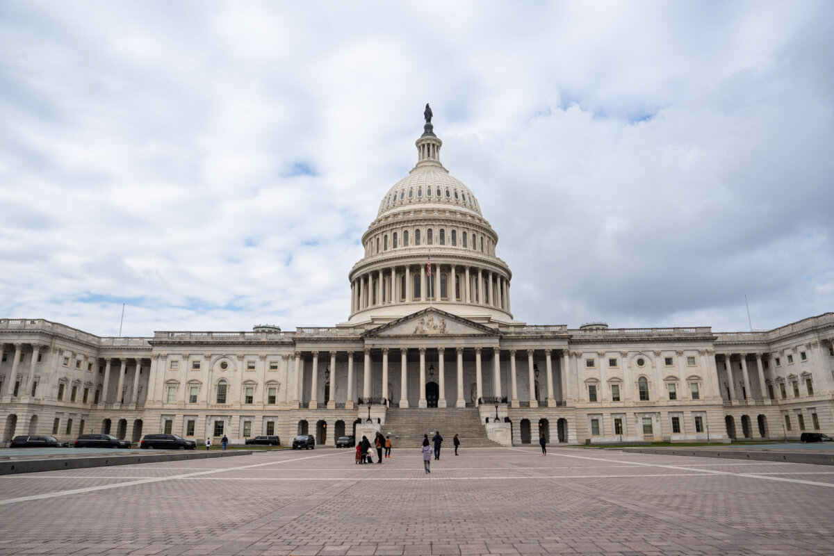 The U.S. Capitol building during the 34th day of the goverment shutdown in Washington on Nov. 3, 2025. (Madalina Kilroy/The Epoch Times)