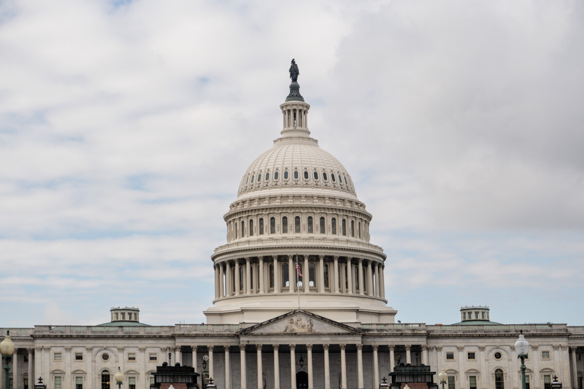 The U.S. Capitol building during the 34th day of the goverment shutdown in Washington on Nov. 3, 2025. (Madalina Kilroy/The Epoch Times)