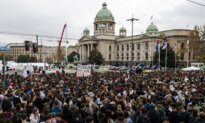 Day in Photos: Rally in Serbia, Explosions in Jakarta, and a Waning Gibbous Moon