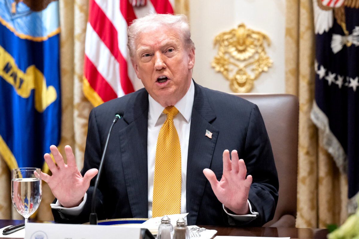President Donald Trump speaks during a meeting with Hungarian Prime Minister Viktor Orban in the Cabinet Room of the White House on Nov. 7, 2025. (Saul Loeb/AFP via Getty Images)