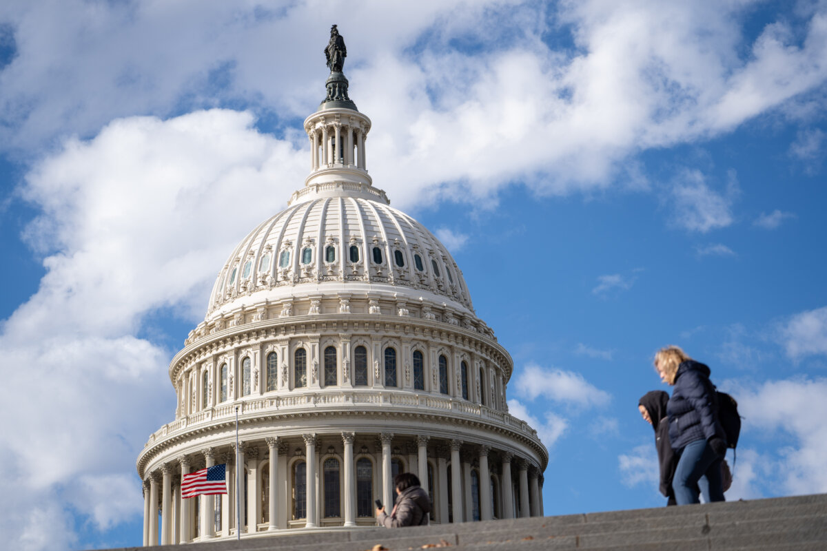 The U.S. Capitol building on the 41st day of the government shutdown, the longest in U.S. history, in Washington on Nov. 10, 2025. (Madalina Kilroy/The Epoch Times)