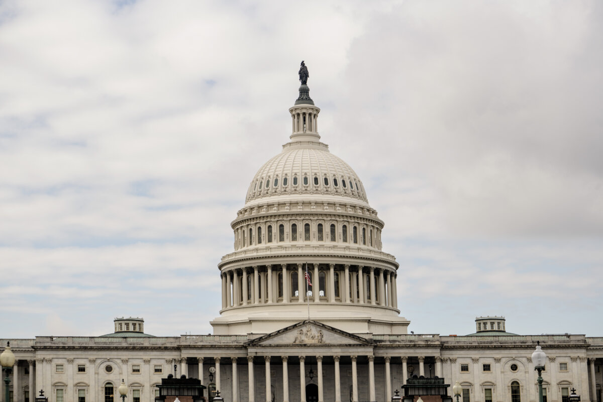 The U.S. Capitol building during the 34th day of the goverment shutdown in Washington on Nov. 3, 2025. (Madalina Kilroy/The Epoch Times)