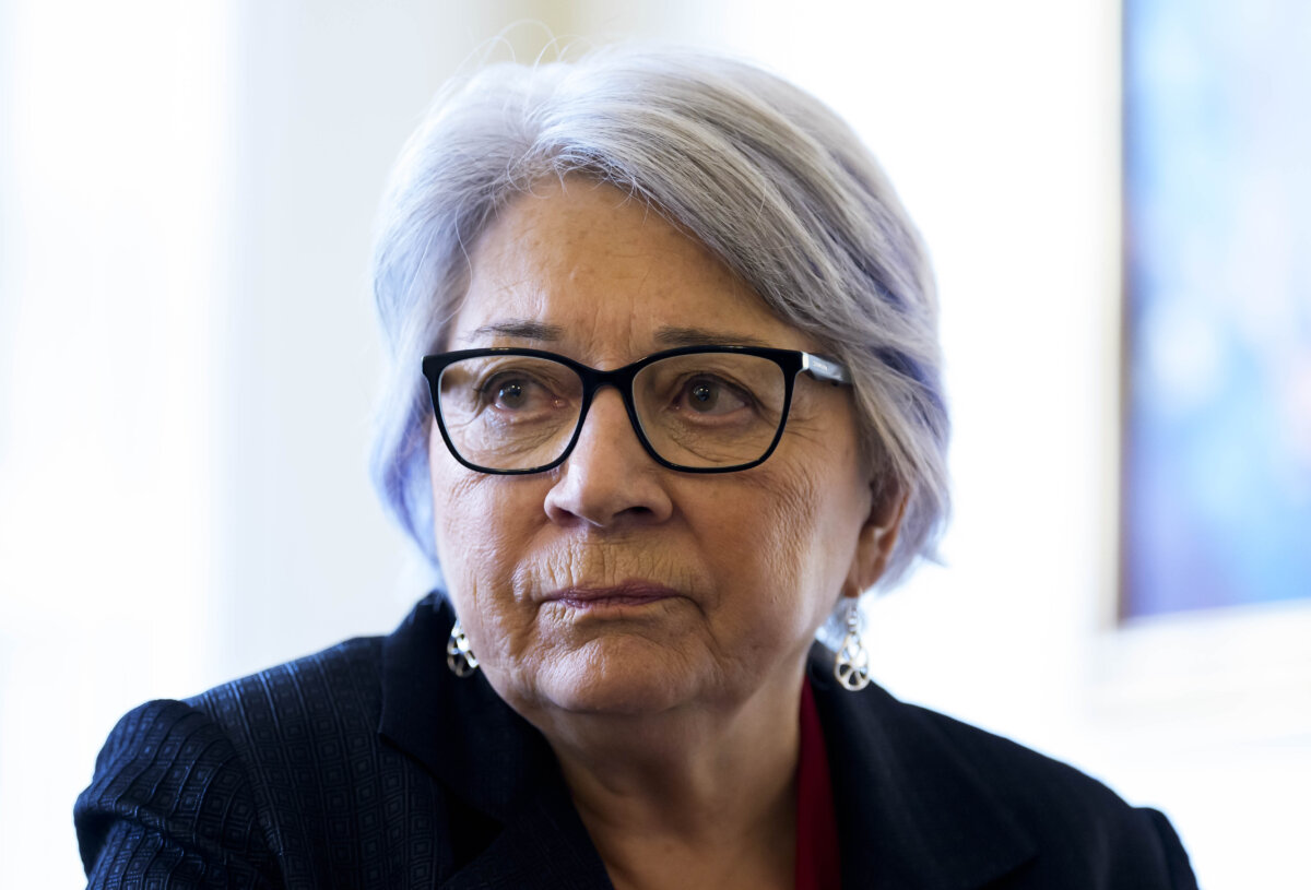 Gov. Gen. Mary Simon participates in an interview at Rideau Hall in Ottawa, on Sept. 26, 2025. (The Canadian Press/Justin Tang)