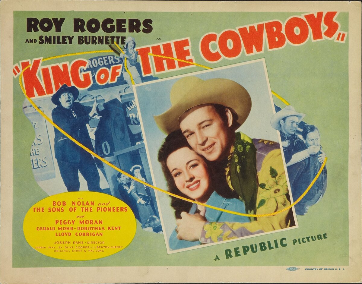 Poster for the 1943 film "King of the Cowboys" starring Roy Rogers. (MoviestillsDB)