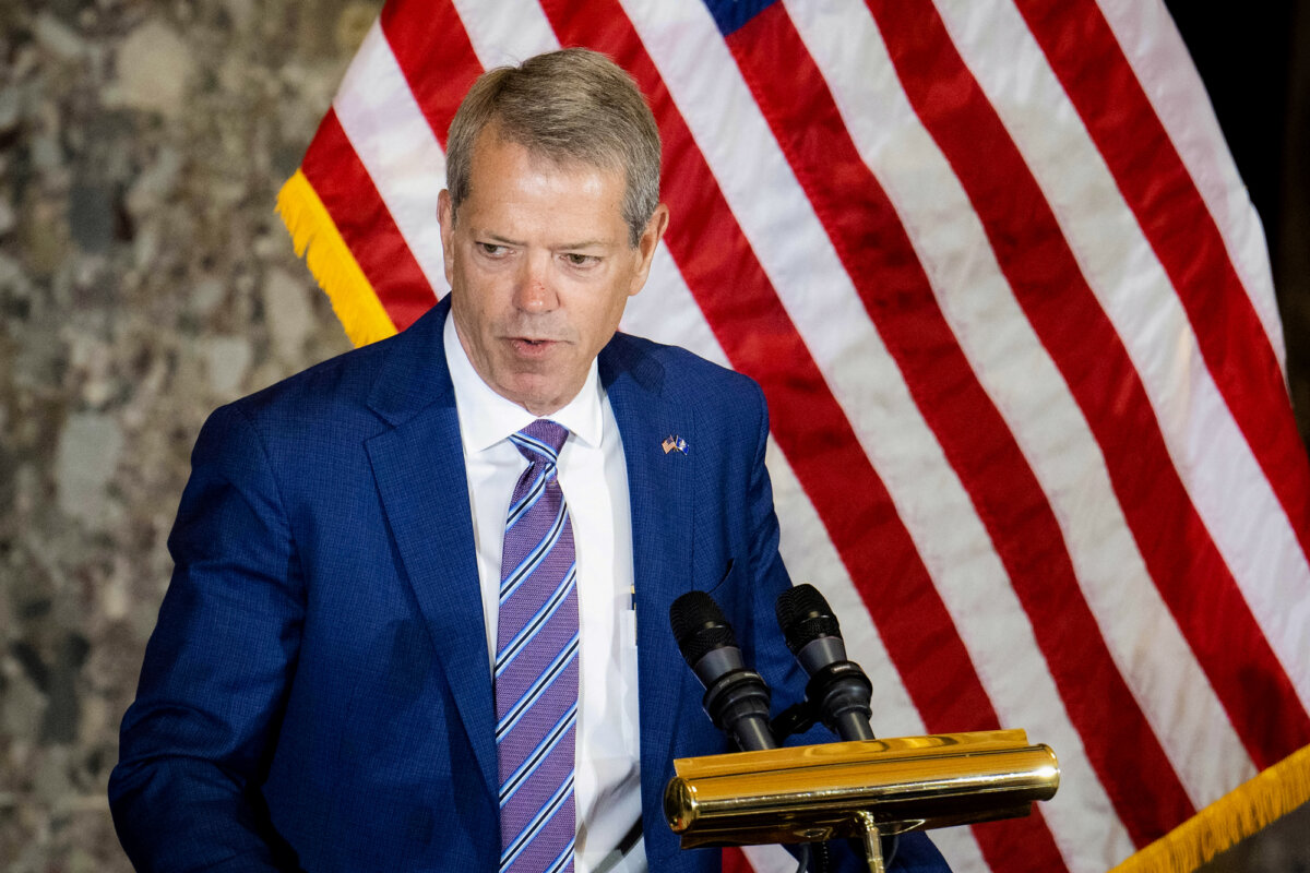 Nebraska Gov. Jim Pillen speaks during a ceremony in Statuary Hall of the U.S. Capitol on June 7, 2023. (Jim Watson/AFP via Getty Images)