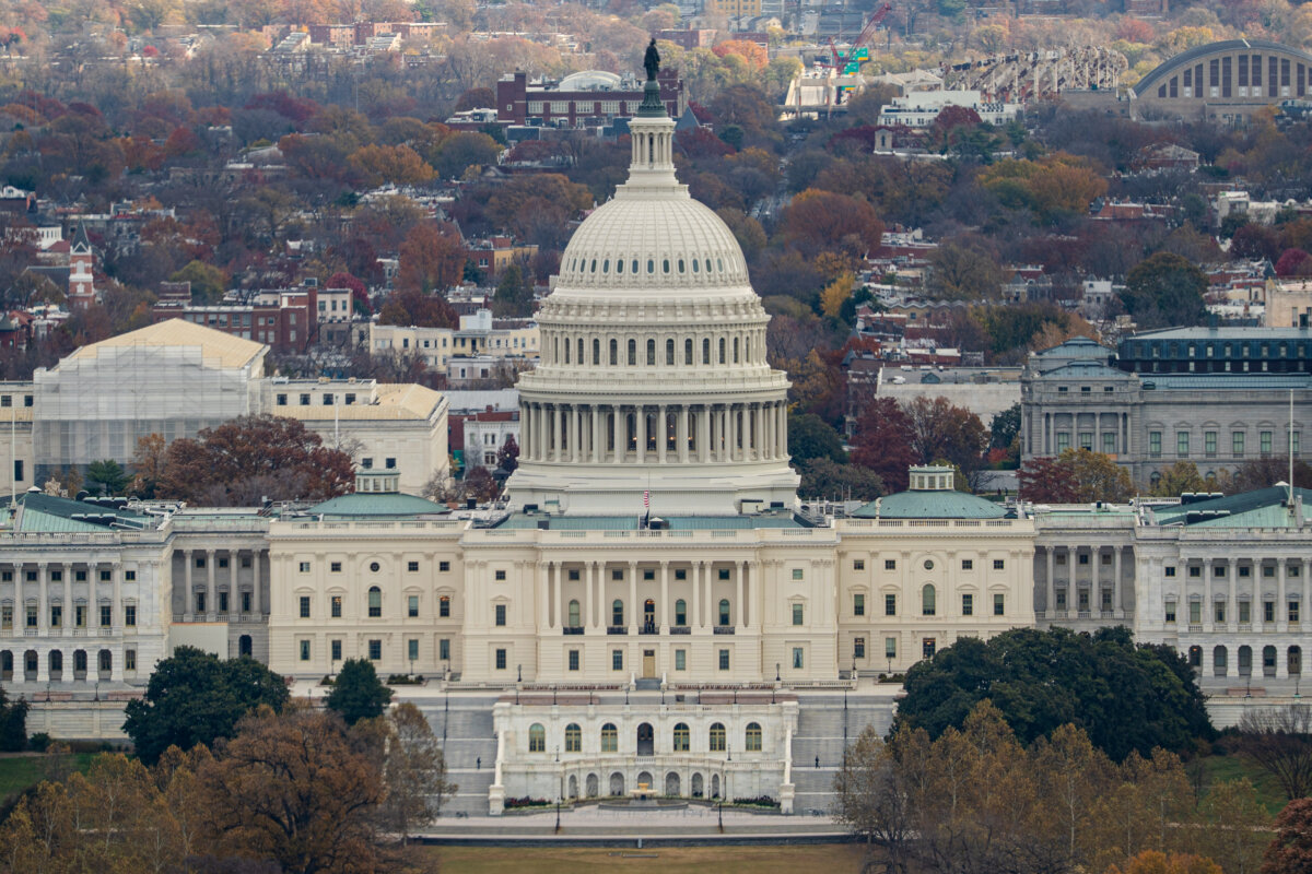 The U.S. Capitol building in Washington, on Nov. 17, 2025. (Madalina Kilroy/The Epoch Times)