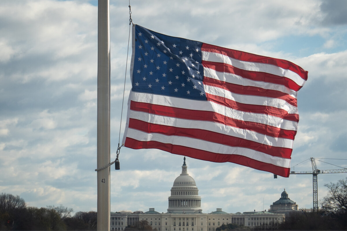 The U.S. Capitol building view from the Washington Monument in Washington on Nov. 17, 2025. (Madalina Kilroy/The Epoch Times)