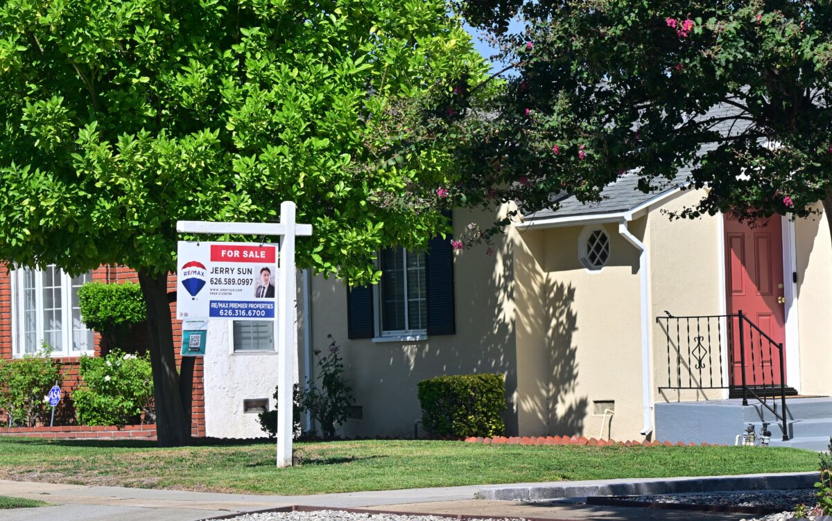A For Sale sign is posted in front of a home for sale in San Marino, Calif., on Sept. 6, 2023. (Frederic J. Brown/AFP via Getty Images)