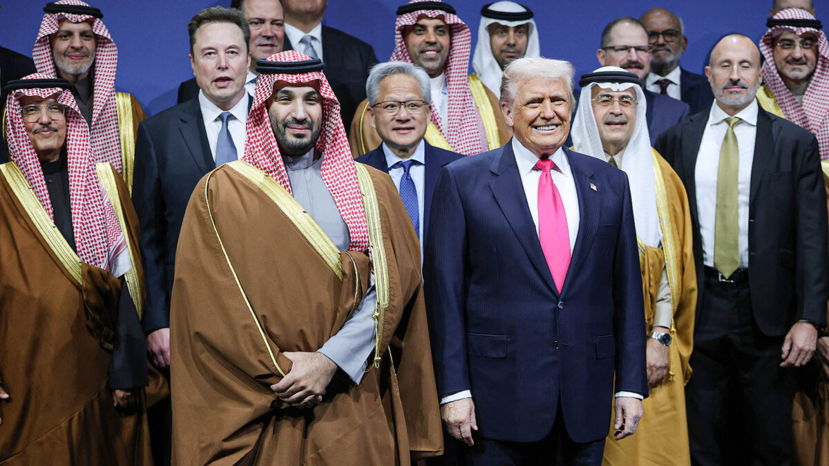 U.S. President Donald Trump and Saudi Crown Prince Mohammed bin Salman at the U.S.–Saudi Investment Forum at the Kennedy Center in Washington on Nov. 19, 2025. (Win McNamee/Getty Images)