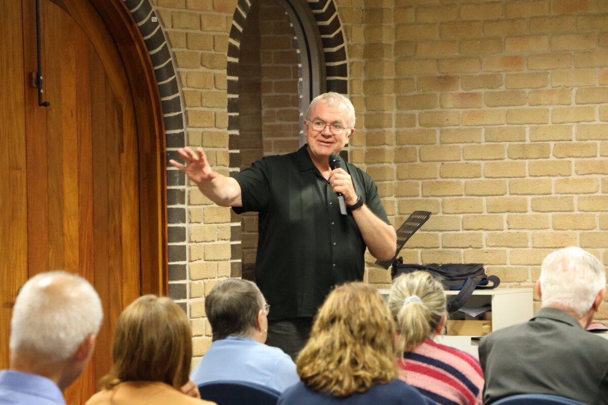 Father Henry Adler at the screening of State Organs at Holy Family Catholic Church in Ingleburn of Sydney, Australia on Nov. 22 2025. (Courtesy of NTD)