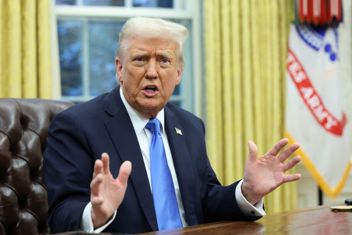 President Donald Trump in Washington on Feb. 11, 2025. (Kevin Lamarque/Reuters)