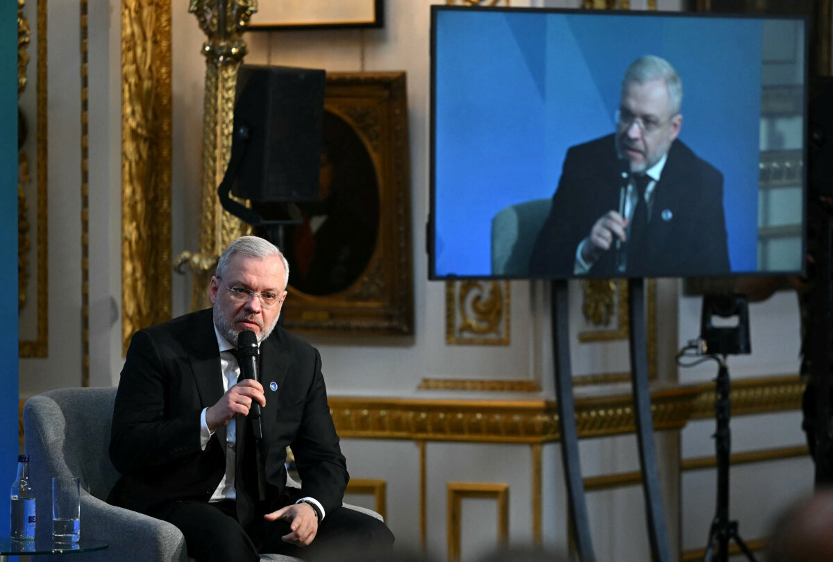 Ukraine's Minister of Energy German Galushchenko attends a panel discussion at the Future of Energy Security Summit, hosted by the International Energy Agency and UK Government at Lancaster House in London on April 24, 2025. (Justin Tallis/Pool via Reuters)