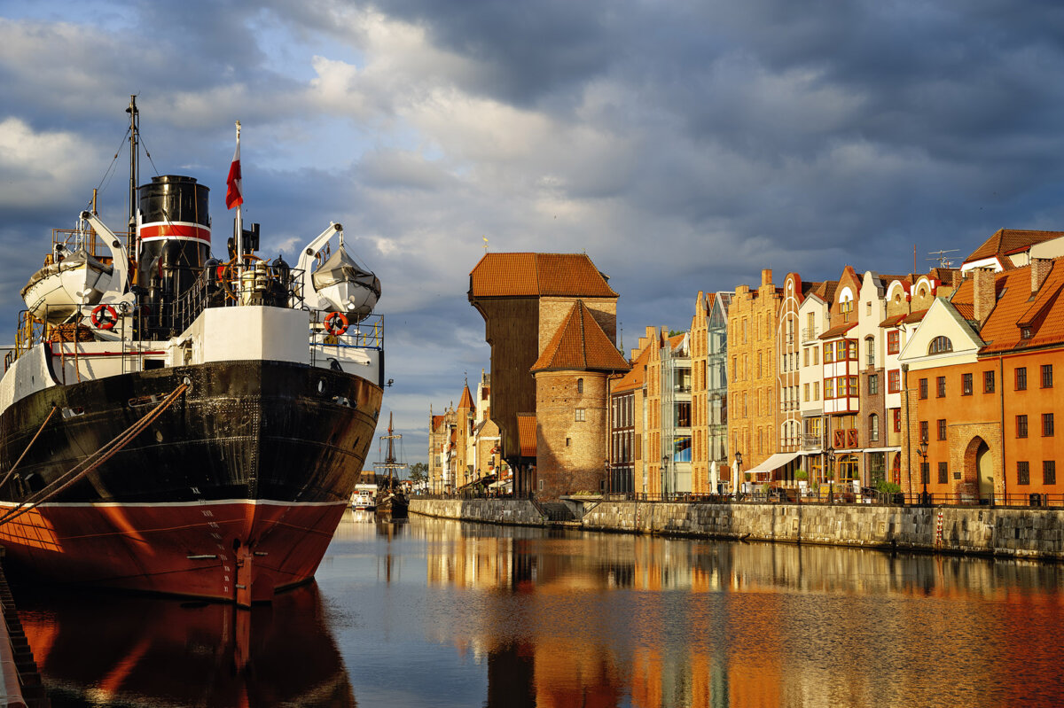 Gdansk's old port features the crane gate, Zuraw, which dates back to the 15th century and was once the largest working medieval crane in Europe. (Oliver Helbig/Getty Images)