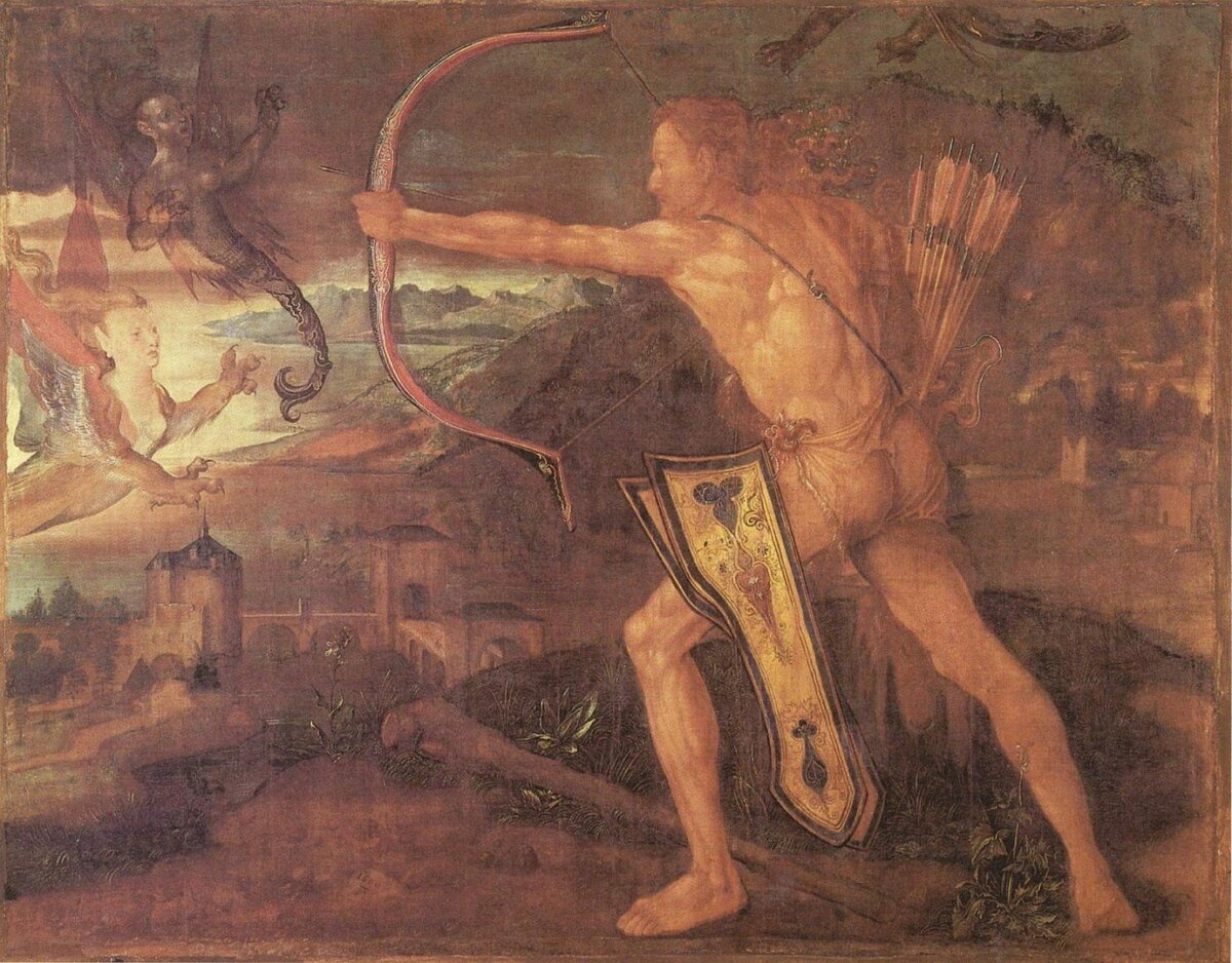 “Hercules Killing the Stymphalian Birds,” 1500, by Albrecht_Dürer. (Public Domain)