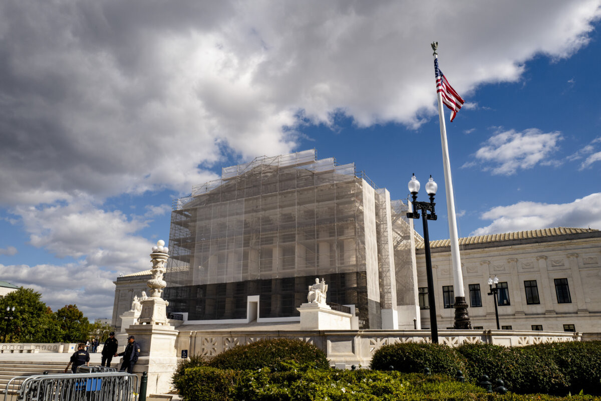 The U.S. Supreme Court in Washington on Oct. 20, 2025. (Madalina Kilroy/The Epoch Times)