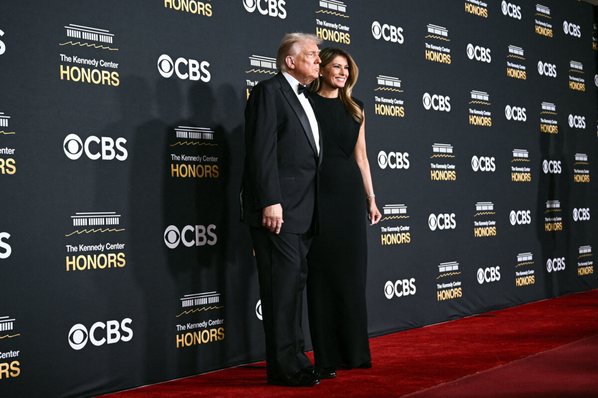 President Donald Trump and first lady Melania Trump attend an event in Washington, on Dec. 7, 2025. (Allison Robbert/Getty Images)