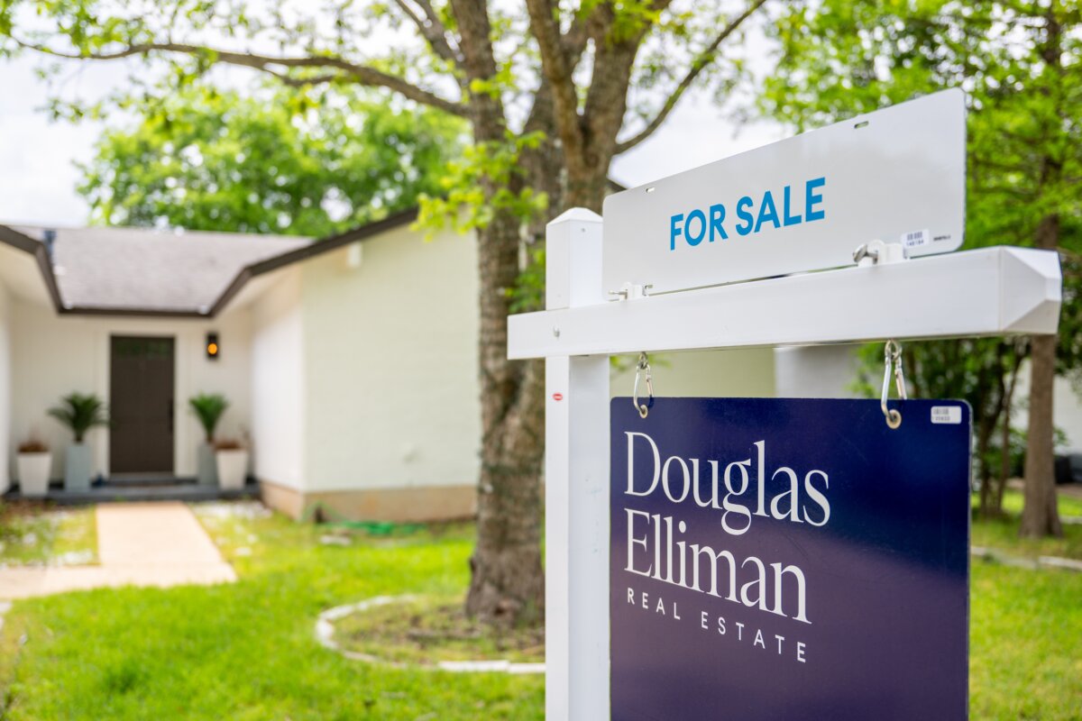 A home for sale in Austin, Texas, on April 24, 2025. (Brandon Bell/Getty Images)