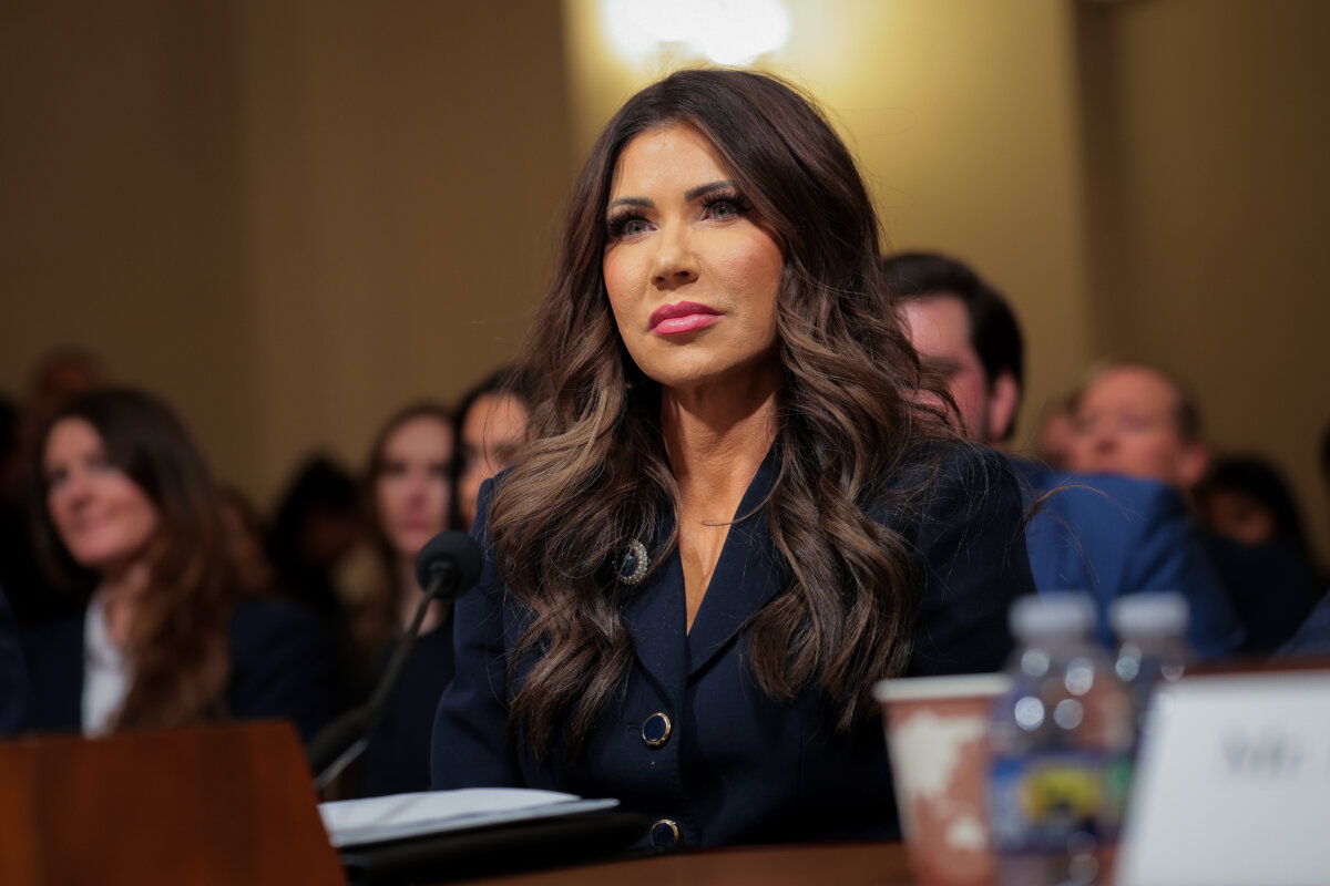 U.S. Secretary of Homeland Security Kristi Noem testifies before the House Committee on Homeland Security in the Cannon House Office Building in Washington on Dec. 11, 2025. (Anna Moneymaker/Getty Images)