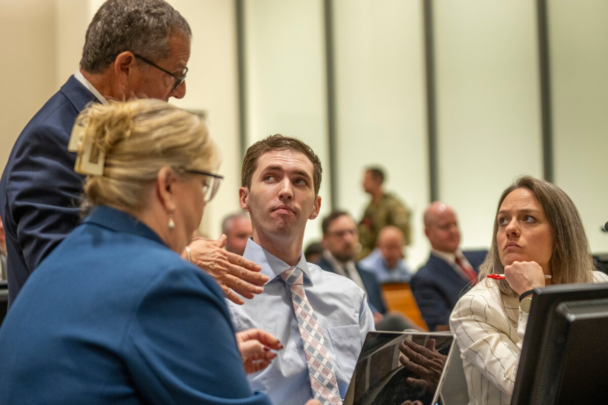 Tyler Robinson (C), accused of the murder of Charlie Kirk, during a hearing in Fourth District Court in Provo, Utah, on Dec. 11, 2025. (Rick Egan/The Salt Lake Tribune via AP, Pool)