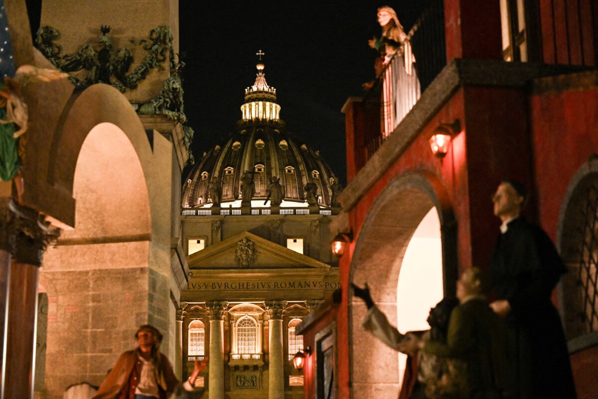 A picture shows St. Peter's basilica at St. Peter's square in The Vatican on Dec. 15, 2025. (Tiziana Fabi/AFP via Getty Images)