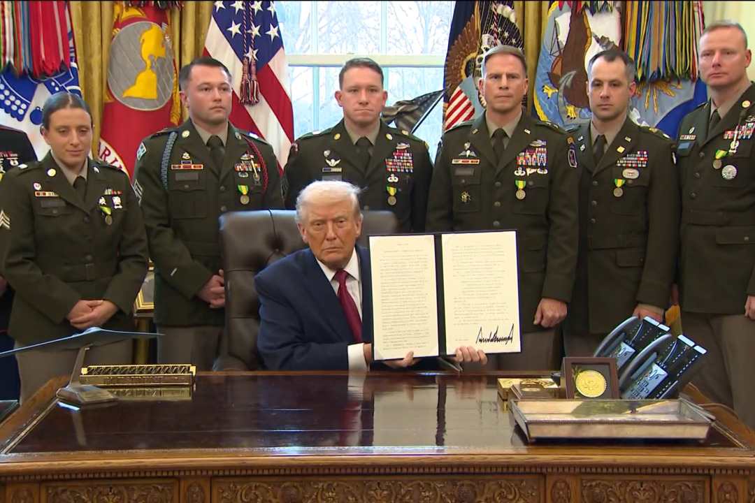 Trump Participates in a Mexican Border Defense Medal Presentation