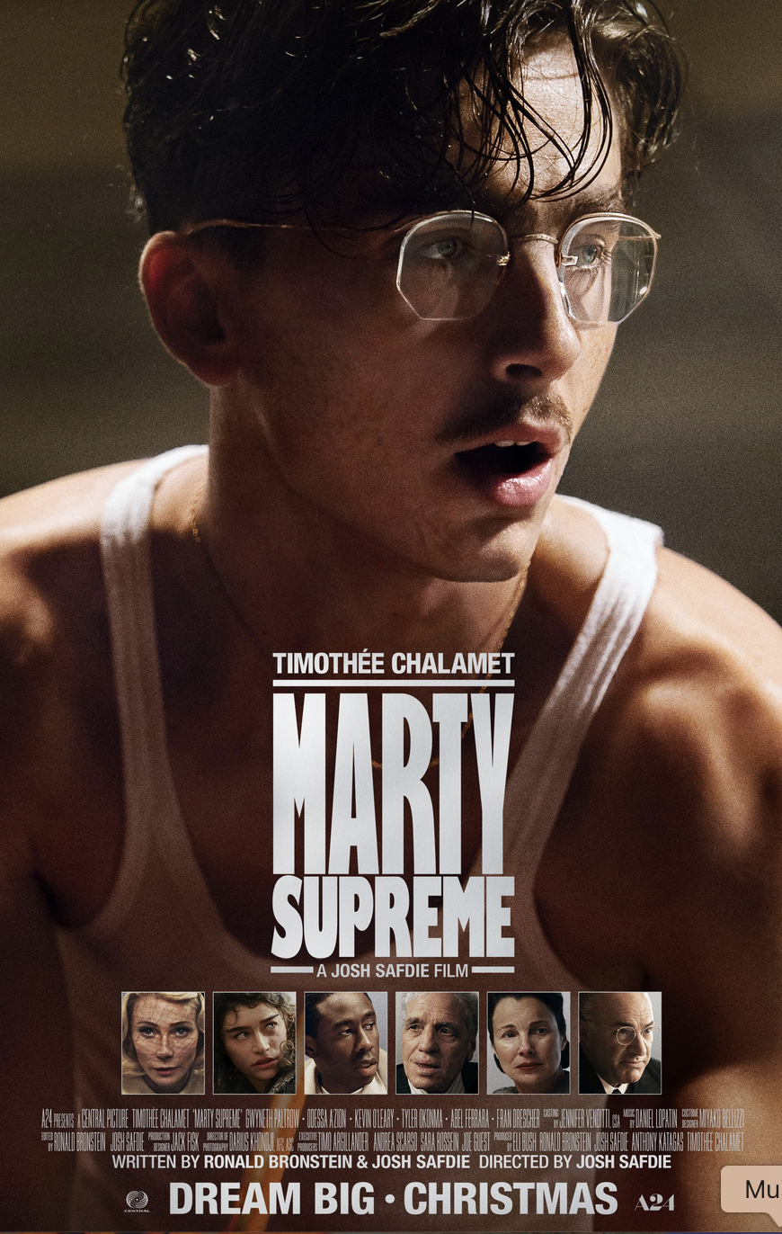Promotional poster for "Marty Supreme." (A24)