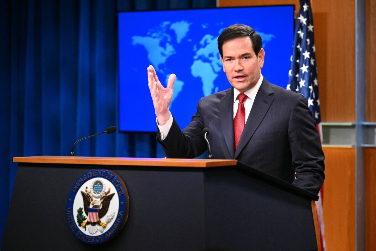U.S. Secretary of State Marco Rubio speaks during an end-of-year press conference in the State Department Press Briefing Room in Washington, on Dec. 19, 2025. (Mandel Ngan/AFP)