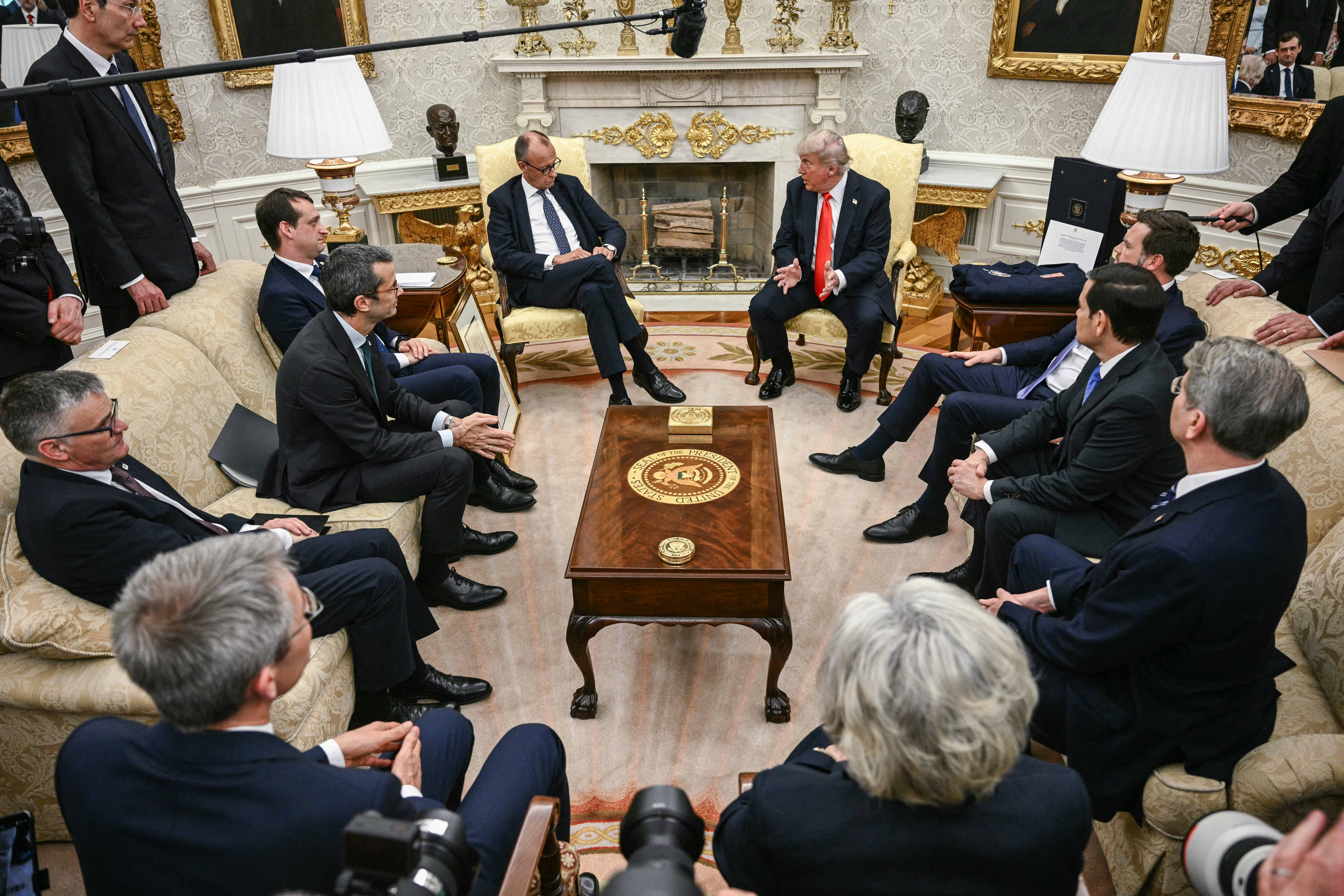 Trump Meets With Chancellor of Germany Merz (Mar. 3)