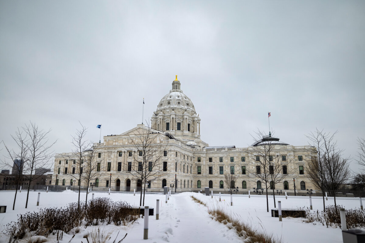 The Minnesota Capitol building is seen in St. Paul, Minn., on Dec. 8, 2025. (Jenn Ackerman/The Epoch Times)