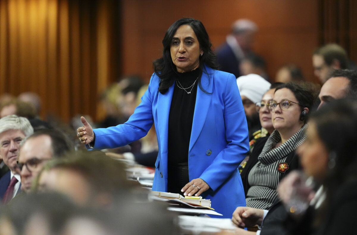 Minister of Foreign Affairs Anita Anand responds to a question during question period on Parliament Hill in Ottawa on Dec. 10, 2025. (The Canadian Press/Sean Kilpatrick)