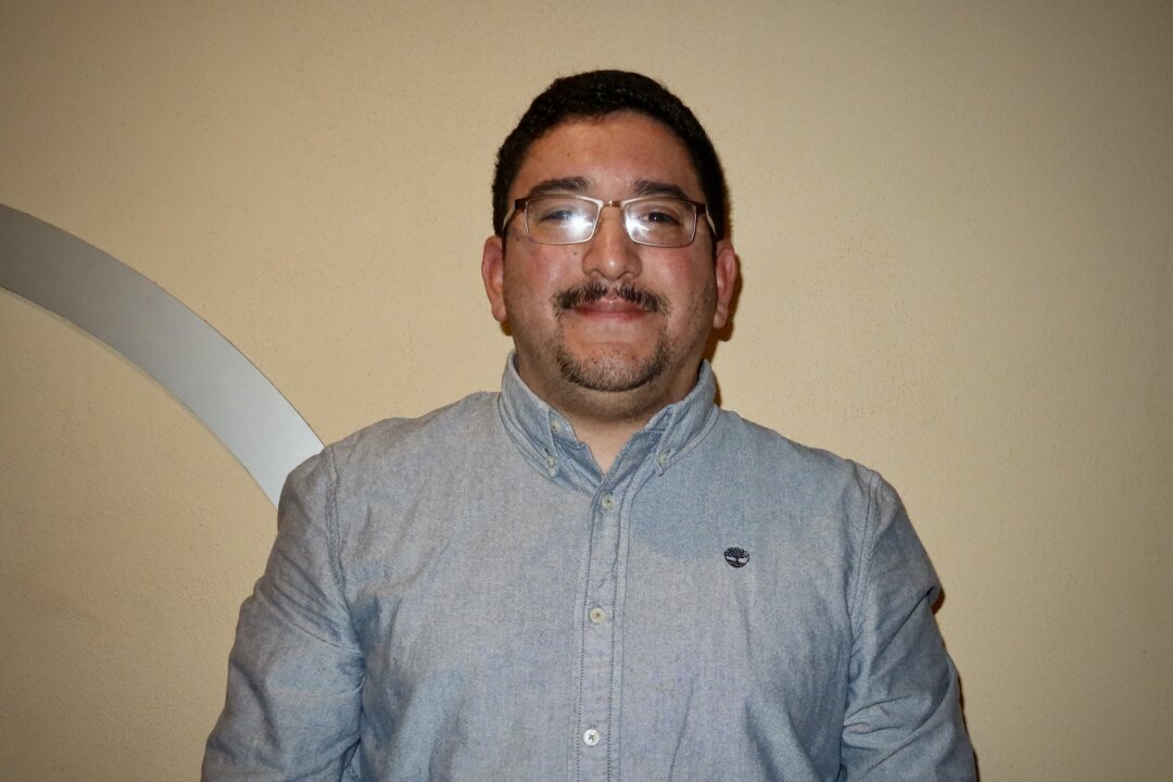Jonathan Vigil, who works in multimedia, saw Shen Yun in San Jose on Boxing Day, on Dec. 26, 2025. (Nan Su/The Epoch Times)