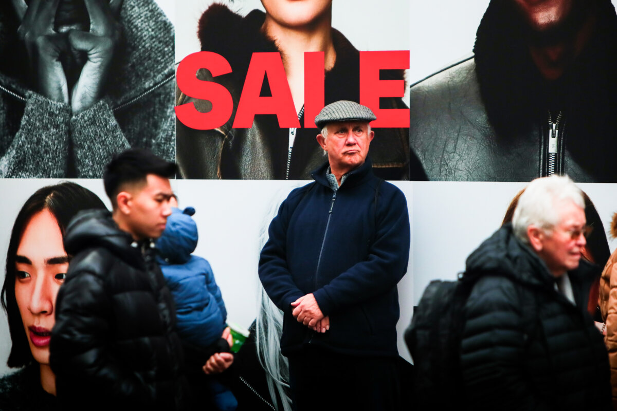 People shop on Oxford Street for post-Boxing Day sales on the last Saturday of 2025, in London, England, on Dec. 27, 2025. (Alishia Abodunde/Getty Images)