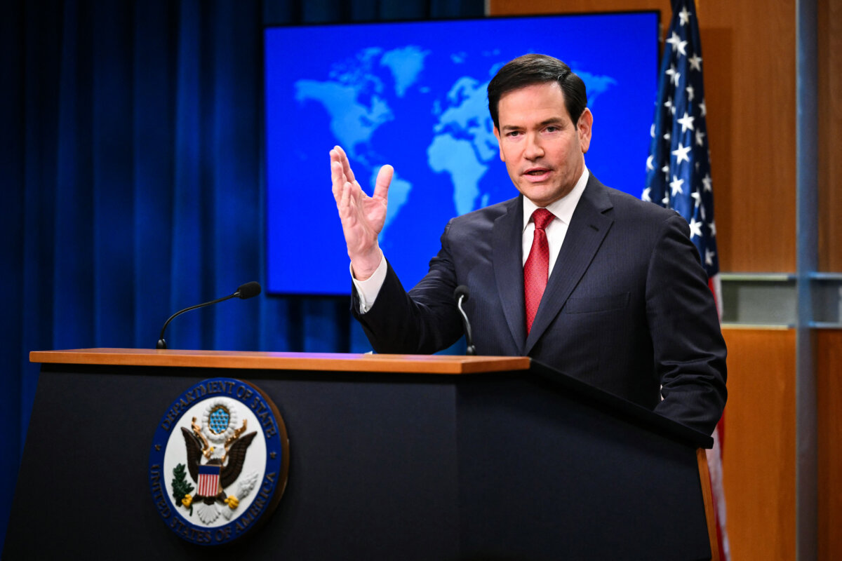Secretary of State Marco Rubio speaks during an end-of-year press conference in the State Department Press Briefing Room in Washington on Dec. 19, 2025. (Mandel Ngan/AFP via Getty Images)