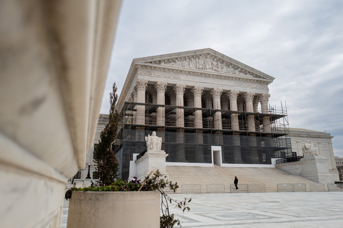 The U.S. Supreme Court in Washington on Jan. 5, 2026. (Madalina Kilroy/The Epoch Times)
