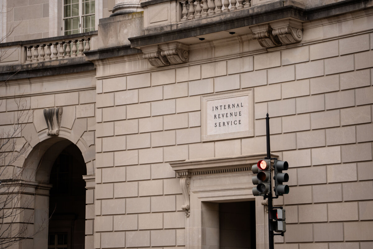 The IRS in Washington on Jan. 6, 2026. (Madalina Kilroy/The Epoch Times)