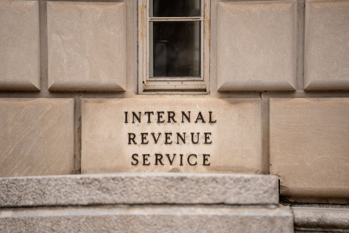 The Internal Revenue Service in Washington on Jan. 6, 2026. (Madalina Kilroy/The Epoch Times)