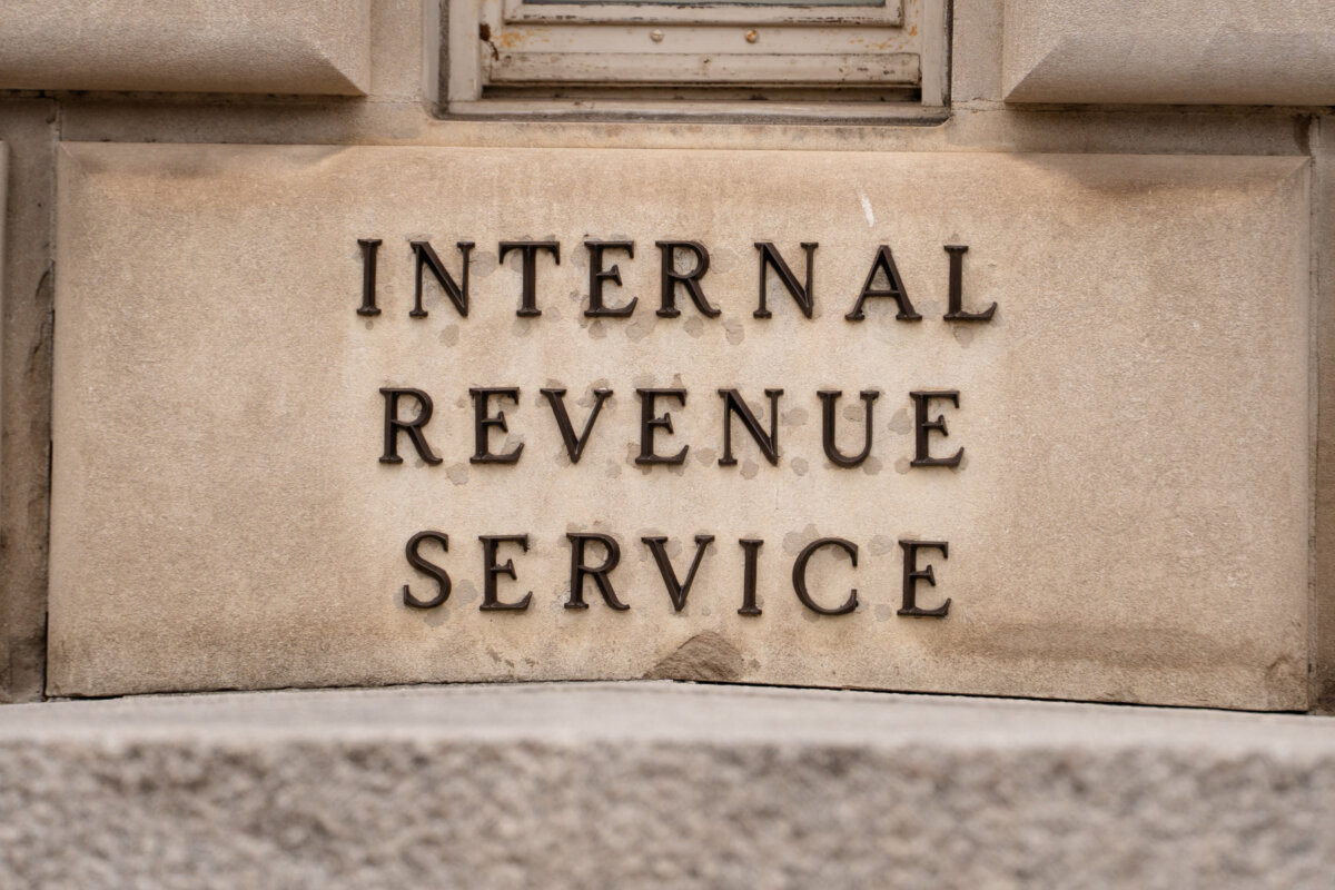 The IRS in Washington on Jan. 6, 2026. (Madalina Kilroy/The Epoch Times)