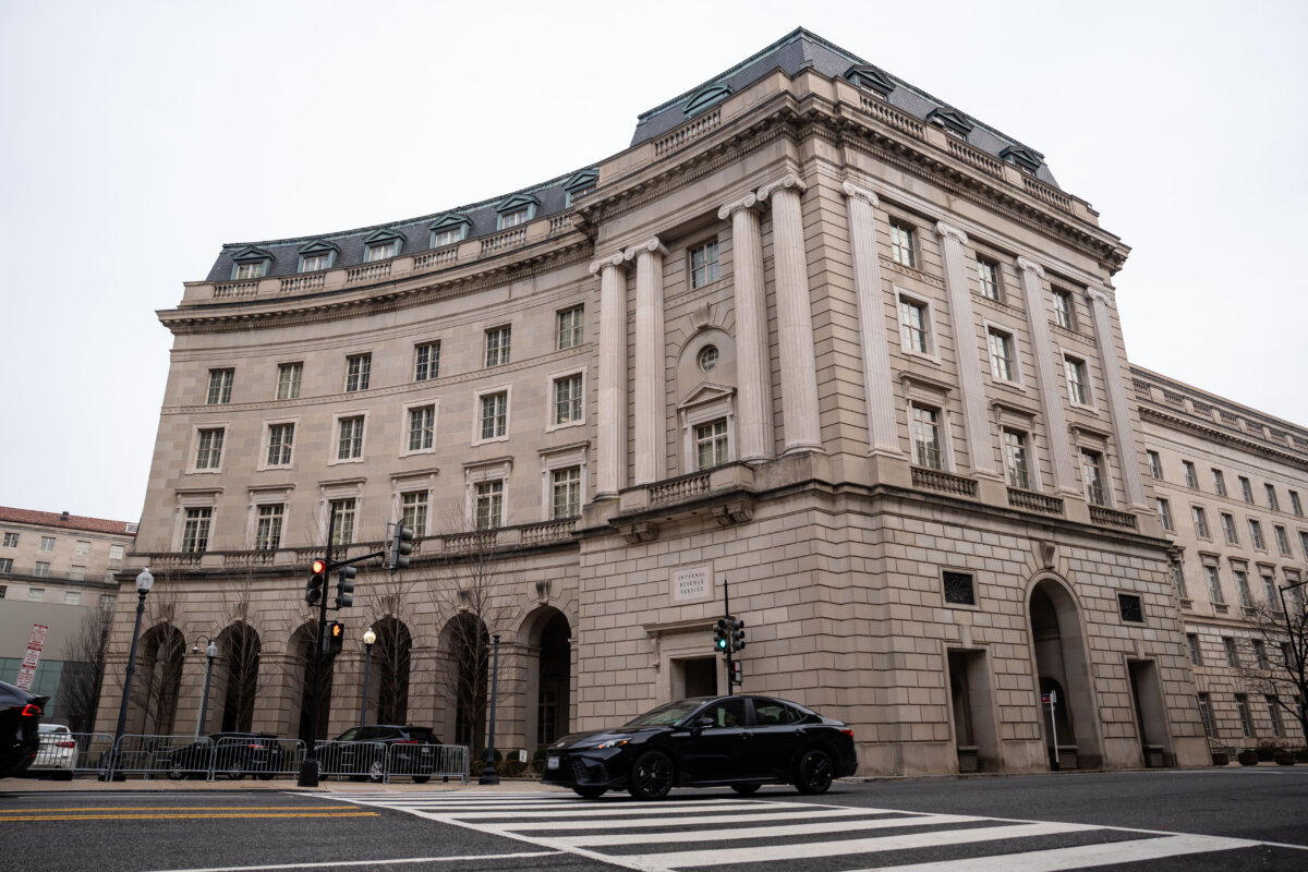 The IRS in Washington on Jan. 6, 2026. (Madalina Kilroy/The Epoch Times)