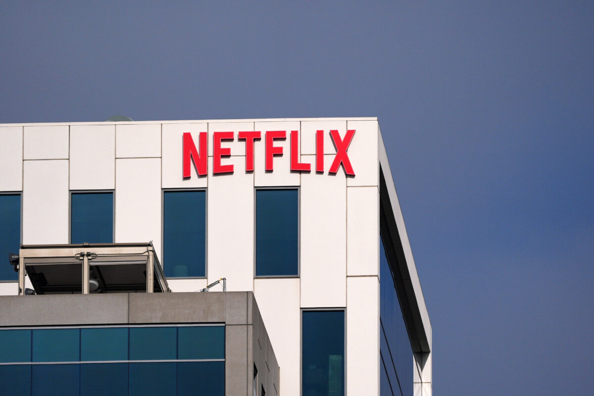 A Netflix sign is displayed atop a building in Los Angeles on Dec. 17, 2025. (AP Photo/Jae C. Hong)