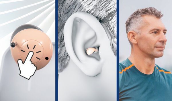 Audien Atom—a prescription-free hearing device that costs about one-tenth the price of traditional hearing aids