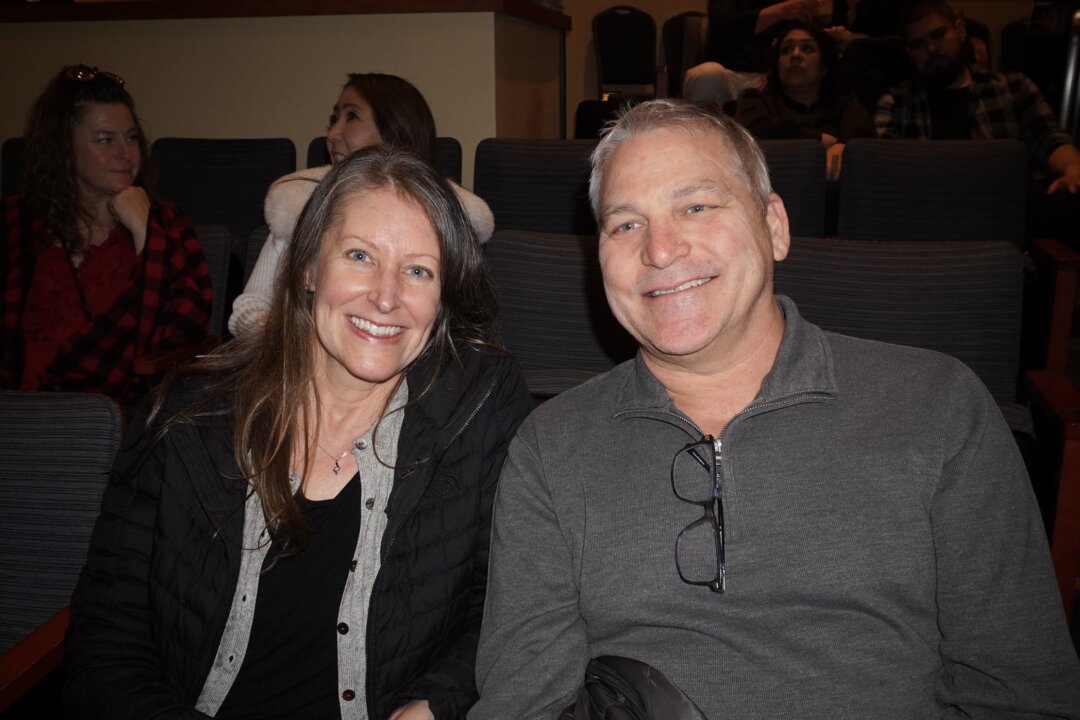 On the evening of Jan. 6, Brian Morrison, a principal IT consultant, and his wife, Mary Morrison, enjoyed Shen Yun’s second local performance at the Harris Center in Folsom, California. (Lily Yu/The Epoch Times)